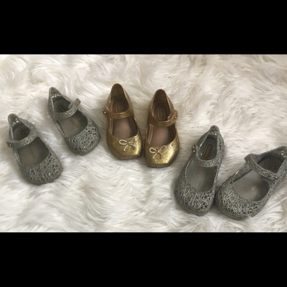 Mini Melissa Shoes - Used bundle of 3 mini Melissa size 6 and 7
